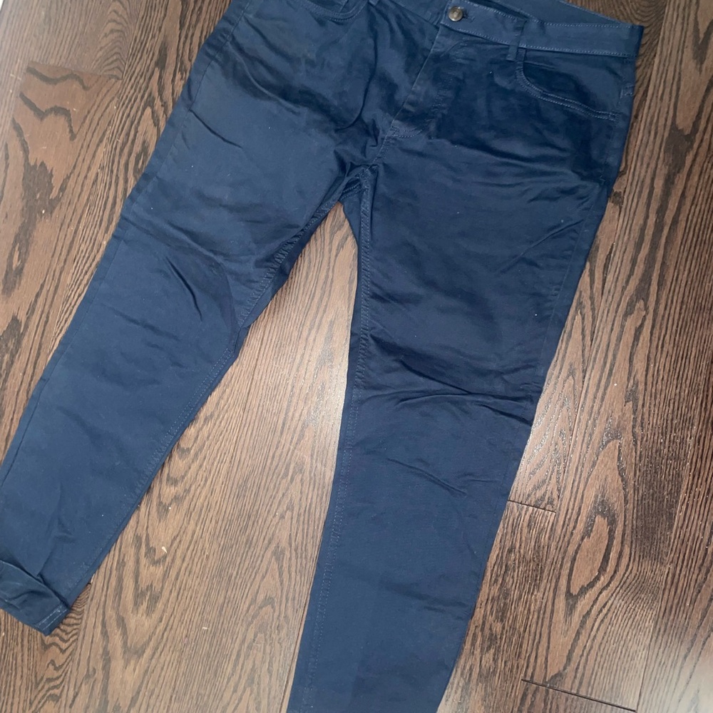 Zara mens skinny chinos navy blue size 34 great condition